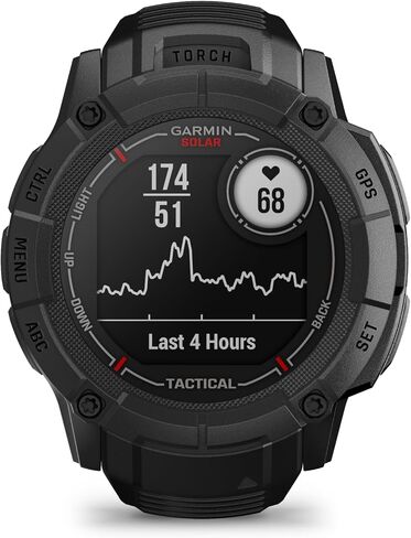 Garmin Instinct 2X Solar - Tactical Edition, Rugged GPS Smartwatch, Built-in Flashlight, Ballistics Calculator, Solar Charging Capability, Black (Refurbished) in Saudi Arabia