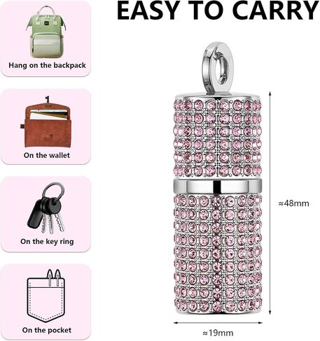 USB Flash Drive,16GB/32GB/64GB/128GB Portable USB2.0 Memory Stick Secure Date Storage Pendrive Thumb Drives Rhinestone Pendant with Chain (Red, 128GB) in Saudi Arabia