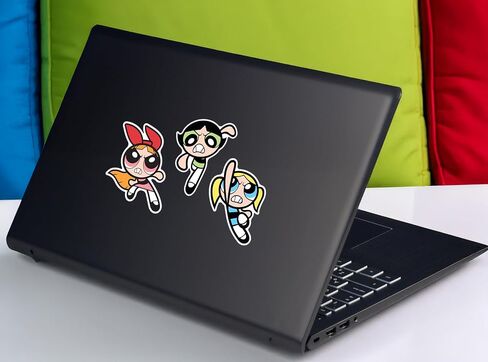 Elektroplate مرخص رسميا Powerpuff Girls Action Trio Dynamic Scals | Premium Auto-Rade All Deather Vinyl Sticker للسيارة ، زجاجة ماء ، كمبيوتر محمول ، مبرد ، هاتف | صنع في الولايات المتحدة | مجموعة من 3 in Saudi Arabia