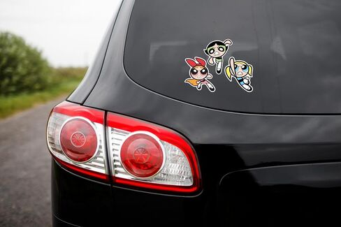 Elektroplate مرخص رسميا Powerpuff Girls Action Trio Dynamic Scals | Premium Auto-Rade All Deather Vinyl Sticker للسيارة ، زجاجة ماء ، كمبيوتر محمول ، مبرد ، هاتف | صنع في الولايات المتحدة | مجموعة من 3 in Saudi Arabia