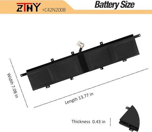 ZTHY C42N2008 استبدال بطارية الكمبيوتر المحمول لـ ASUS ZENBOOK PRO DUO 15 OLED UX582 UX582L UX582LR UX582HM UX582HS UX582ZM UX582ZW UX582LR-H2002R UX582LR-BP1979R UX582LR-H2017T 15.48V 92WH in Saudi Arabia