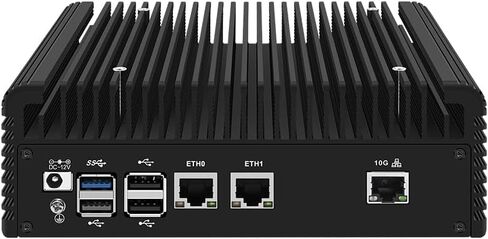 PC Mini Mini بدون مروحة ، 12 Gen Alder Lake N305 (حتى 3.8 جيجا هرتز) 16 جيجا بايت DDR5 RAM 512GB M.2 NVME SSD ، أجهزة جدار الحماية AQC113C-B1-C 10GBE RJ45 ، 2x2.5GBE LAN OPNSENSE in Kuwait