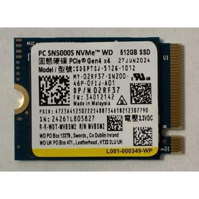 PC SN5000S 512GB SSD M.2 2230 30MM NVME PCIE 4.0 GEN 4 X 4 SDEPTSJ-512G-1012 DRIVE Internal Solid State (OEM NEW) in Kuwait