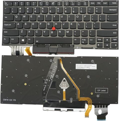 أفضل بانيات خلفية لإضاءة لوحة مفاتيح الكمبيوتر المحمول لـ Lenovo ThinkPad X1 Carbon 8th Gen 2020 Gen 8 Type 20U9 20UA US Layout with Trackpoint Black in Saudi Arabia