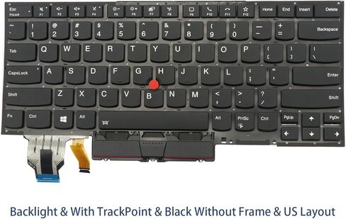 أفضل بانيات خلفية لإضاءة لوحة مفاتيح الكمبيوتر المحمول لـ Lenovo ThinkPad X1 Carbon 8th Gen 2020 Gen 8 Type 20U9 20UA US Layout with Trackpoint Black in Saudi Arabia