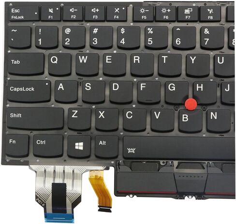 أفضل بانيات خلفية لإضاءة لوحة مفاتيح الكمبيوتر المحمول لـ Lenovo ThinkPad X1 Carbon 8th Gen 2020 Gen 8 Type 20U9 20UA US Layout with Trackpoint Black in Saudi Arabia