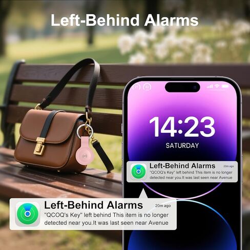 علامات تعقب الهواء - 4 حزمة العمل مع Apple Find My (iOS فقط): تعقب Bluetooth مع 4 حالات وبطاريتين قابلة للاستبدال - وضع علامة Smart Smart Smart Morter لأكياس الأمتعة لأكياس الأمتعة in Kuwait
