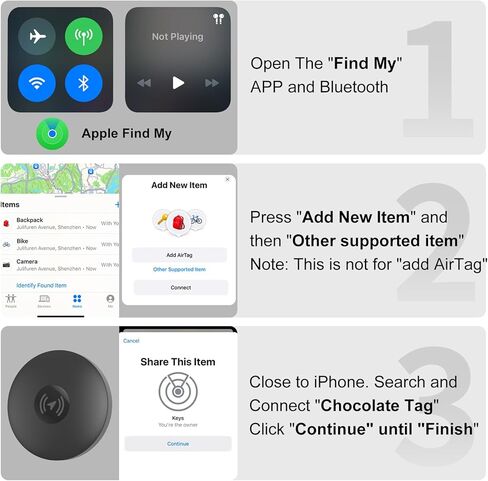 علامات تعقب الهواء - 4 حزمة العمل مع Apple Find My (iOS فقط): تعقب Bluetooth مع 4 حالات وبطاريتين قابلة للاستبدال - وضع علامة Smart Smart Smart Morter لأكياس الأمتعة لأكياس الأمتعة in Kuwait