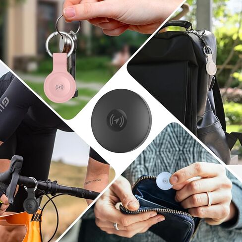 علامات تعقب الهواء - 4 حزمة العمل مع Apple Find My (iOS فقط): تعقب Bluetooth مع 4 حالات وبطاريتين قابلة للاستبدال - وضع علامة Smart Smart Smart Morter لأكياس الأمتعة لأكياس الأمتعة in Kuwait