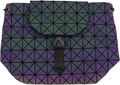 Ulalaza Geometric Backpack Holographic Reflective Backpacks Fashion Backpack in Saudi Arabia