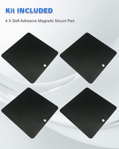 سقف الألومنيوم منصات تركيب مغناطيسية من الألومنيوم | لوحة الصلب ذاتية التمكين تمكين شريط مصباح LED المغناطيس/الخفيفة/منارة/دائرة الضوء/الراديو على شاحنة الألومنيوم/سيارات الدفع الرباعي/RV | التثبيت السريع المغطى بالمسحوق -2 أجهزة كمبيوتر in Kuwait