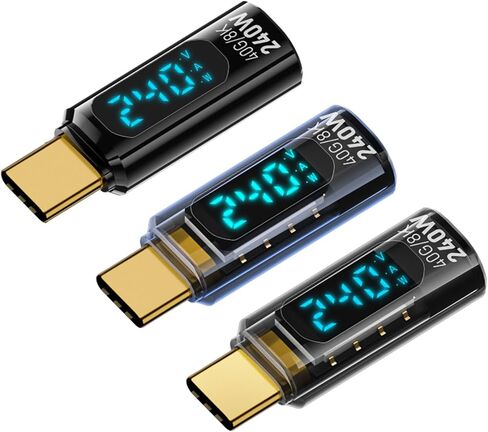 محول USB C عالي السرعة إلى USB C مع عرض LED 240W توصيل الطاقة 40 جيجابت في الثانية موصلات بيانات نقل البيانات الألمنيوم in Kuwait