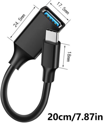 Compactly USB3.0 إلى النوع C محول USB ذكر إلى كابل أنثى USB3.0 لاتصال نقل البيانات السريع محول USB in Kuwait