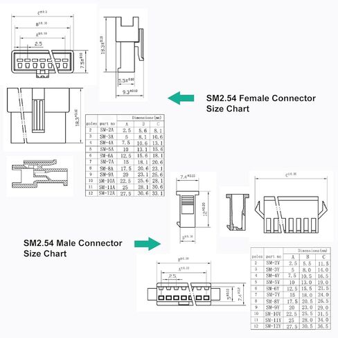 JST 2.54mm Monnector مع 22AWG مجموعة سلك مسبقًا ، JST XA 2.54 2.54 مم 2PIN 3PIN 4PIN 5PIN 6PIN 7PIN 8PIN 9PIN in Kuwait