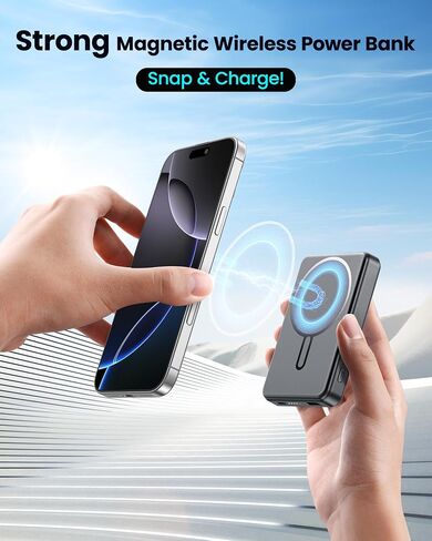 for Magsafe Power Bank 12000mAh, 15W Wireless Magnetic Portable Charger, 20W PD Fast Charging, Ultra-Slim Battery Pack for iPhone 17/16/15/14/13/12 Series, Travel Essential (Grey) in Saudi Arabia