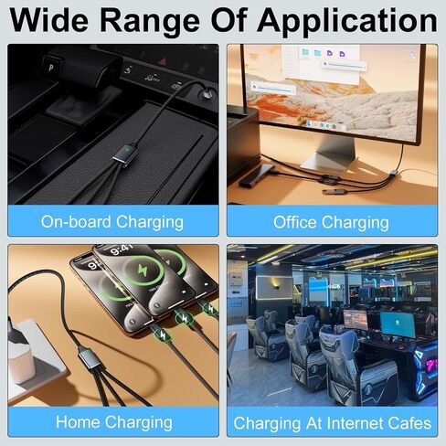 Danfetsoy USB C Splitter 1 in 3 Out, USB C 1 Male to 2 Dual Female Y Splitter Extension Charging Cable for Tablet, MacBook, iPad, Type C Hard Drive, etc in Saudi Arabia