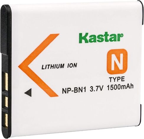 Kastar Battery for Sony NP-BN1 NPBN1 BC-CSN and Cyber-Shot DSC-QX10, DSC-QX30, DSC-QX100, DSC-TF1, DSC-TX10, DSC-TX20, DSC-TX30, DSC-W530, DSC-W570, DSC-W650, DSC-W800, DSC-W830 Digital Camera + More in Saudi Arabia