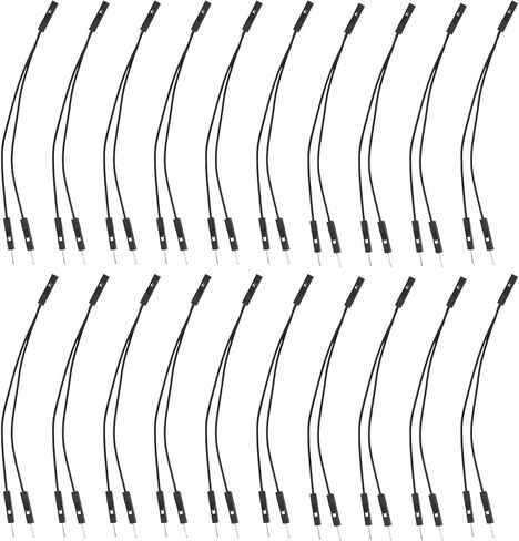 ECSING 20PCS DU-PONT WIRE 2.54 مم كابل شريط الملعب أنثى واحدة إلى الطائر الذكور المزدوج للكمبيوتر الشخصي POWAR in Saudi Arabia