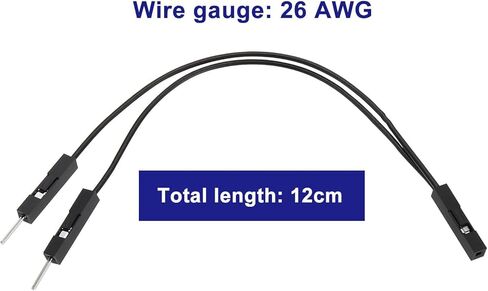 ECSING 20PCS DU-PONT WIRE 2.54 مم كابل شريط الملعب أنثى واحدة إلى الطائر الذكور المزدوج للكمبيوتر الشخصي POWAR in Saudi Arabia