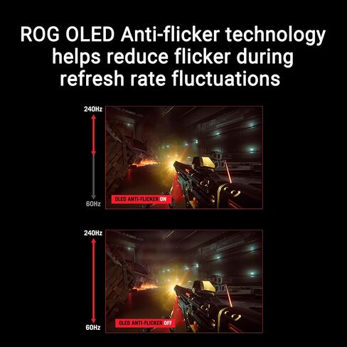 ASUS ROG STRIX 27 "1440p OLED Gaming Monitor (XG27AQDMG)-QHD ، OLED اللامع ، 240 هرتز ، 0.03 مللي ثانية ، غرفة تبريد مخصصة ، مضاد للذراع ، سطوع موحد ، G-Sync متوافق ، 99 ٪ DCI-P3 ، العرض ، (تجديد) in Saudi Arabia