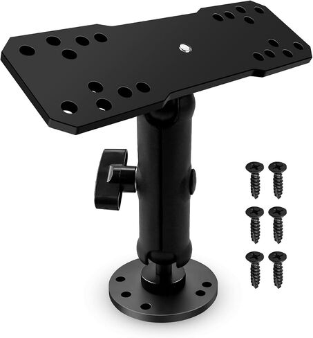 Aluminum Fish Finder Mount Compatible with Garmin Lowrance Humminbird, 5.9In Adjustable Medium Arm with 1.5In C Size Ball, Depth Finder Holder with Universal AMPS for Marine-Grade Boat Kayak in Saudi Arabia
