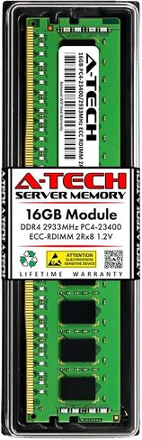A-Tech 16GB RAM استبدال MICRON MTA18ASF2G72PDZ-2G9E1 | DDR4 2933MHz PC4-23400R ECC RDIMM 2RX8 1.2V 288-PIN وحدة ذاكرة الخادم المسجلة (MTA18ASF2G72PDZ-2G9E1-ATC) in Saudi Arabia