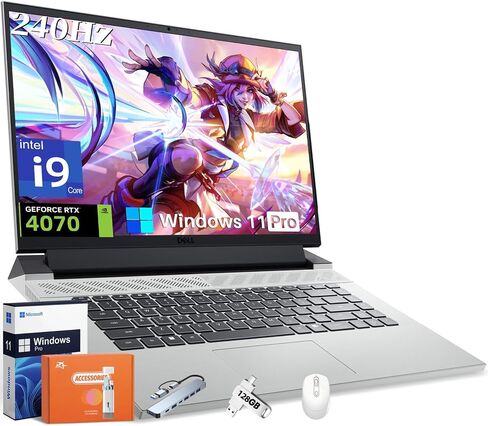 Dell G16 7630 Gaming Laptop ، 16 "QHD+ 2.5K 240Hz 3MS ، Intel I9-13900HX (حتى 5.4 GHz ، 24 CORES) ، NVIDIA RTX 4070 8 GB GDDR6 ، 64 GB DDR5 RAM ، 2 TB SSD ، Backlit Key in Saudi Arabia