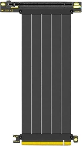 PCI-E 4.0 X16 Cable Cable Card Card Extension سلك 150 مم/200 مم محمي مرن 90 درجة ملحق GPU سلك (PCI-E 4.0 ، Black-20cm) in Saudi Arabia