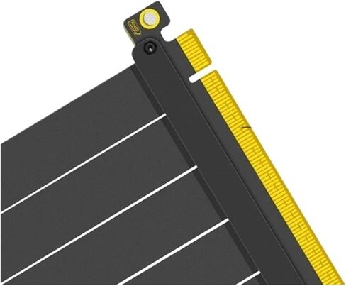 PCI-E 4.0 X16 Cable Cable Card Card Extension سلك 150 مم/200 مم محمي مرن 90 درجة ملحق GPU سلك (PCI-E 4.0 ، Black-20cm) in Saudi Arabia
