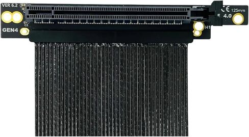 PCIE 4.0 X16 270 Degree Graphics Card Extension PCI GPU Expansion Card Riser Shielded Extender(15cm) in Saudi Arabia