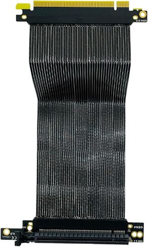 PCIE 4.0 X16 270 Degree Graphics Card Extension PCI GPU Expansion Card Riser Shielded Extender(15cm) in Saudi Arabia