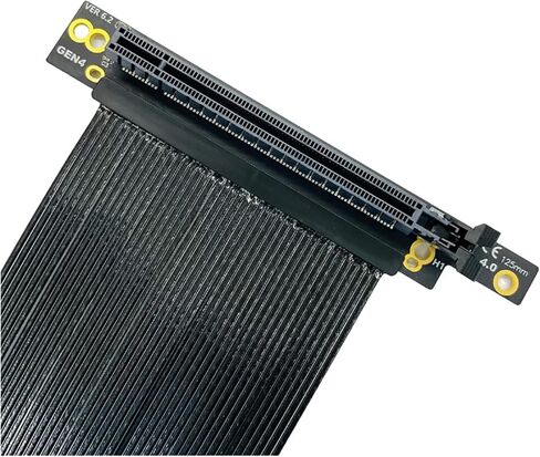 PCIE 4.0 X16 270 Degree Graphics Card Extension PCI GPU Expansion Card Riser Shielded Extender(15cm) in Saudi Arabia
