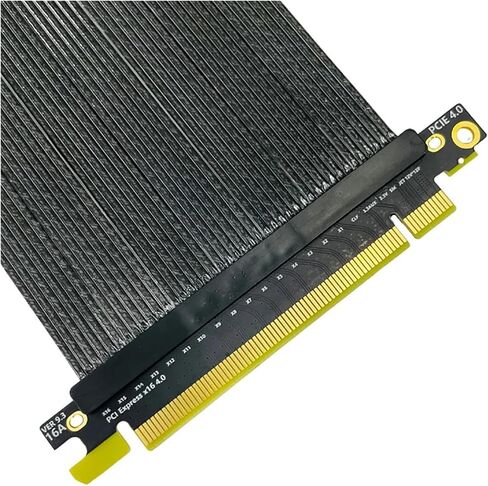 PCIE 4.0 X16 270 Degree Graphics Card Extension PCI GPU Expansion Card Riser Shielded Extender(15cm) in Saudi Arabia