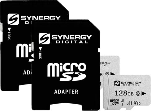 Synergy Digital 128GB Micro SDXC Secure Digital UHS -I بطاقات الذاكرة ، متوافقة مع الكاميرا الرقمية Minolta MN24Z - الفئة 10 ، U3 ، 100 ميجابايت/ثانية ، 300 سلسلة - حزمة 2 in Saudi Arabia