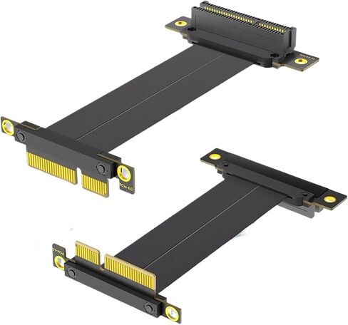 PCI-E 4.0 X1/X4 Riser PCIE 4.0 Extension Cable Black High Speed GPU Riser Cable PCIe 4.0 High Speed Flexible Extender Card(PCI-E 4.0 1X) in Saudi Arabia