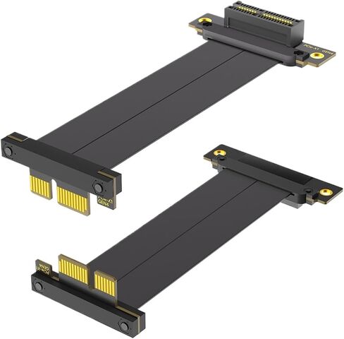 PCI-E 4.0 X1/X4 Riser PCIE 4.0 Extension Cable Black High Speed GPU Riser Cable PCIe 4.0 High Speed Flexible Extender Card(PCI-E 4.0 1X) in Saudi Arabia