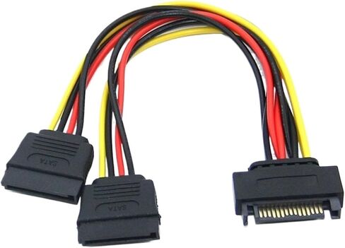 Sata Power y Cable Cable 15 pin sata male to 15 pin female power cable 20cm sata sata scar for hdd ssd hard disk in Saudi Arabia