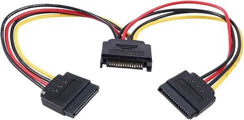 Sata Power y Cable Cable 15 pin sata male to 15 pin female power cable 20cm sata sata scar for hdd ssd hard disk in Saudi Arabia