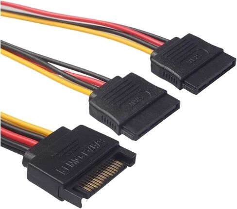 Sata Power y Cable Cable 15 pin sata male to 15 pin female power cable 20cm sata sata scar for hdd ssd hard disk in Saudi Arabia