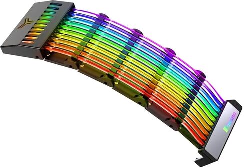 RGB امتداد كابل تزويد الطاقة النيون النيون ATX RGB كابل الكمبيوتر أجهزة الكمبيوتر الطرز ARGB SYNC GPU ضوء 24Pin in Saudi Arabia