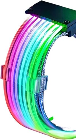A41Z-PC Case PSU Cable ATX 3X8PIN PCI-E GPU Neon Color Line Streamer Transfer Graphics Card Power Cable Dura in Saudi Arabia