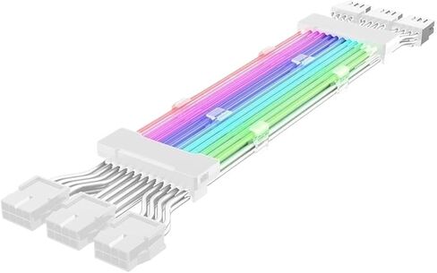 A41Z-PC Case PSU Cable ATX 3X8PIN PCI-E GPU Neon Color Line Streamer Transfer Graphics Card Power Cable Dura in Saudi Arabia