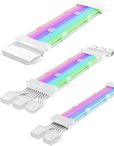 A41Z-PC Case PSU Cable ATX 3X8PIN PCI-E GPU Neon Color Line Streamer Transfer Graphics Card Power Cable Dura in Saudi Arabia