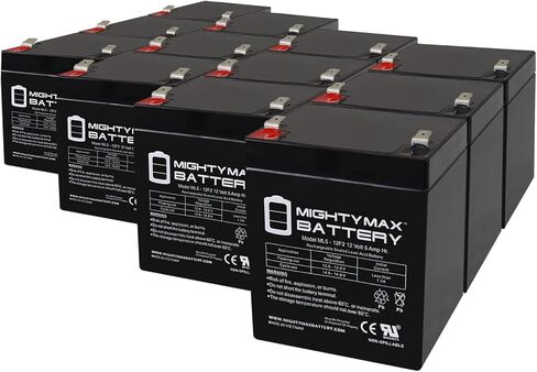 Mighty Max Battery 12V 5Ah F2 SLA Replacement Battery for APC StepDown SURT6000XLT - 12 Pack in Kuwait