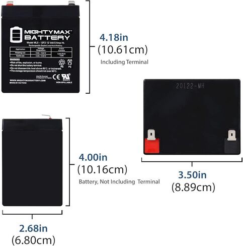 Mighty Max Battery 12V 5Ah F2 SLA Replacement Battery for APC StepDown SURT6000XLT - 12 Pack in Kuwait