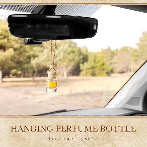 Zubebe 500 Pcs Hanging Car Aromatherapy Diffusers Glass Perfume Bottle Bulk Clear Empty Refillable Air Freshener for Pendant Perfume Essential Oil Fragrance Car Interior Decoration (Cylindrical) in Saudi Arabia