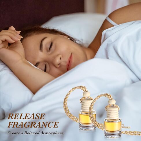 Zubebe 500 Pcs Hanging Car Aromatherapy Diffusers Glass Perfume Bottle Bulk Clear Empty Refillable Air Freshener for Pendant Perfume Essential Oil Fragrance Car Interior Decoration (Cylindrical) in Saudi Arabia
