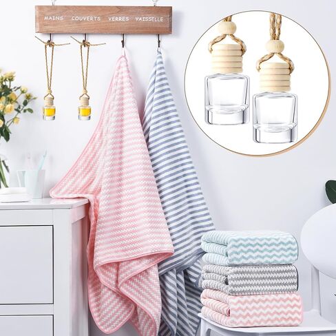 Zubebe 500 Pcs Hanging Car Aromatherapy Diffusers Glass Perfume Bottle Bulk Clear Empty Refillable Air Freshener for Pendant Perfume Essential Oil Fragrance Car Interior Decoration (Cylindrical) in Saudi Arabia