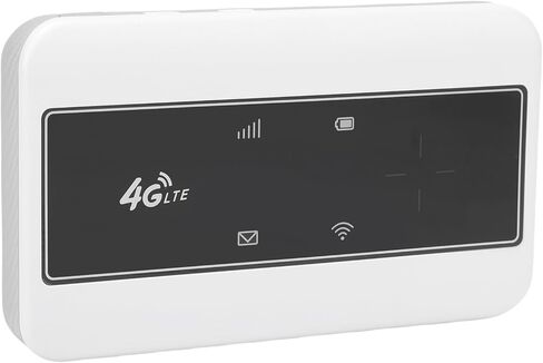 Portable 4G LTE Handheld WiFi Router, Mobile Internet WiFi Repeater, Compatible with All European Countries, Universal Device Suppor Router Home Business RV Cruise (White Color) in Saudi Arabia