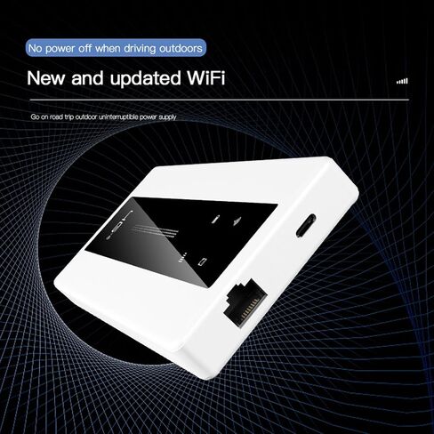 Portable 4G LTE Handheld WiFi Router, Mobile Internet WiFi Repeater, Compatible with All European Countries, Universal Device Suppor Router Home Business RV Cruise (White Color) in Saudi Arabia